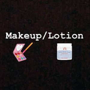 Makeup, lotion, body sprays.